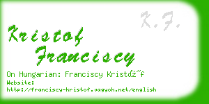 kristof franciscy business card